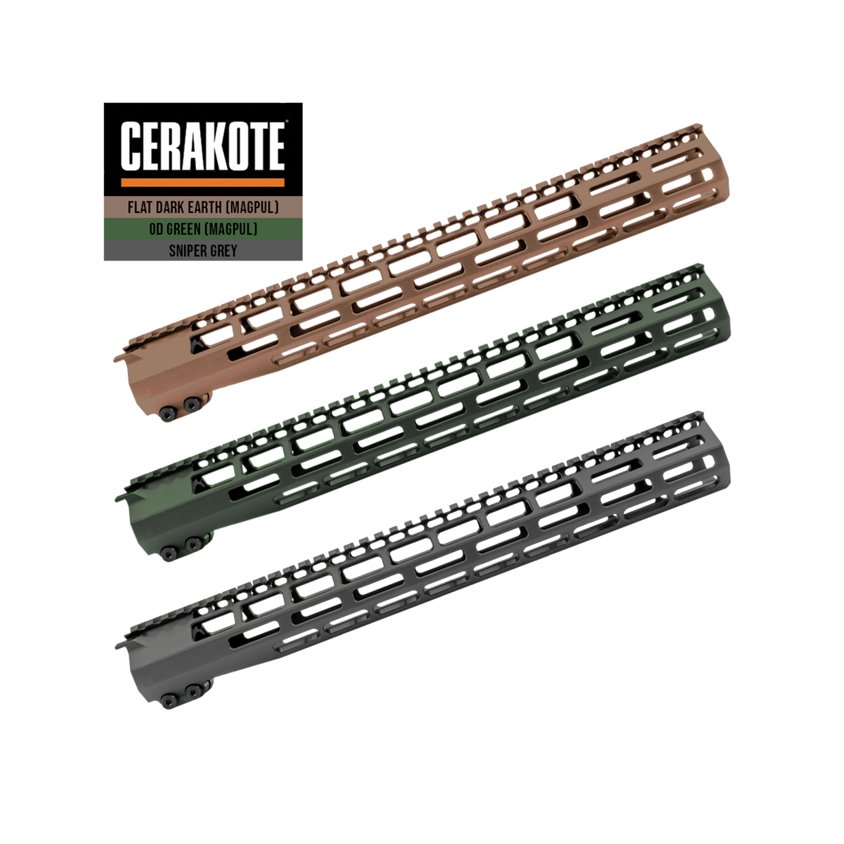 Cerakoted GGP AR-10 Handguard - Grey Ghost Precision