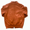 Orange Butter Soft Leather Baseball Jacket