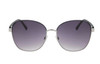 Purple Silver Rounded Sunglasses