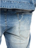 Mens Blue Distressed Big and Tall Jeans 