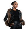 Orion Faux Fur and Leather Moto Style Jacket