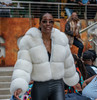 Ladies White Cropped Fox Fur Jacket