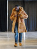 Mens Three Quarter Congnac Sheepskin Shearling Jacket 