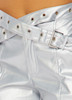 Nyomi Silver Faux Leather Belt Cargo Pocket Jogger Pants