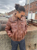 Brown Sheepskin Trucker Jacket