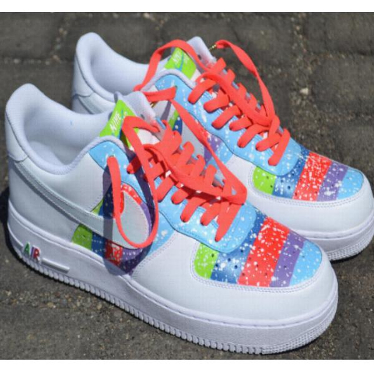 Shoes Customize Air Force Ones 8 Rainbow Sprinkles Custom Air Force One Sneakers 05854.1529333155