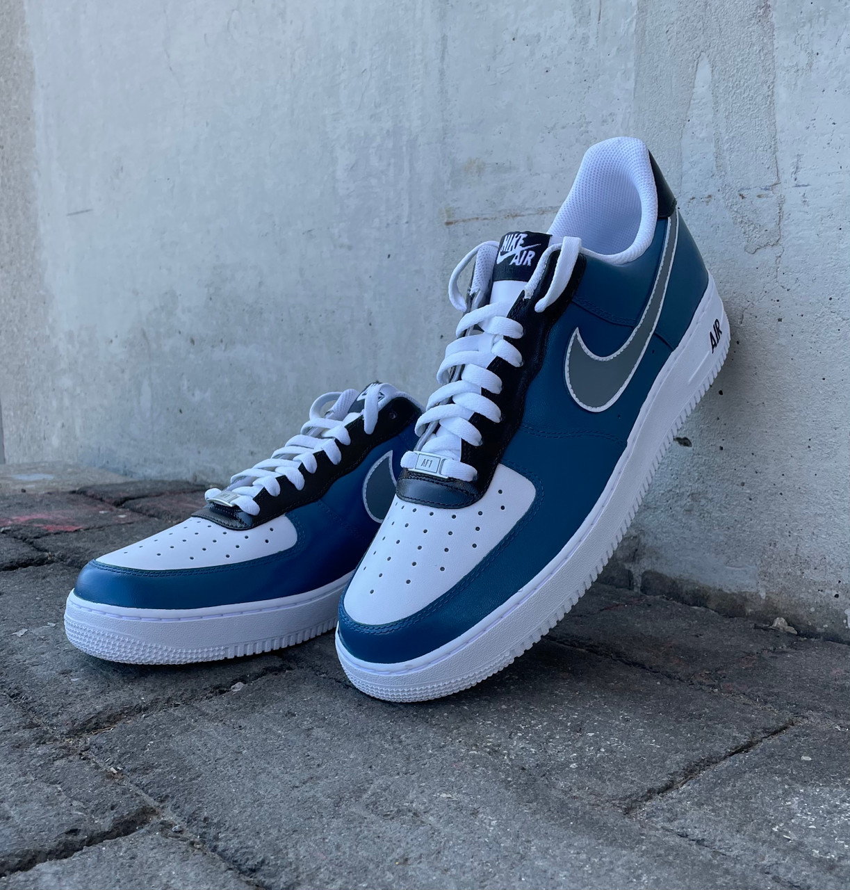 painted air force ones blue