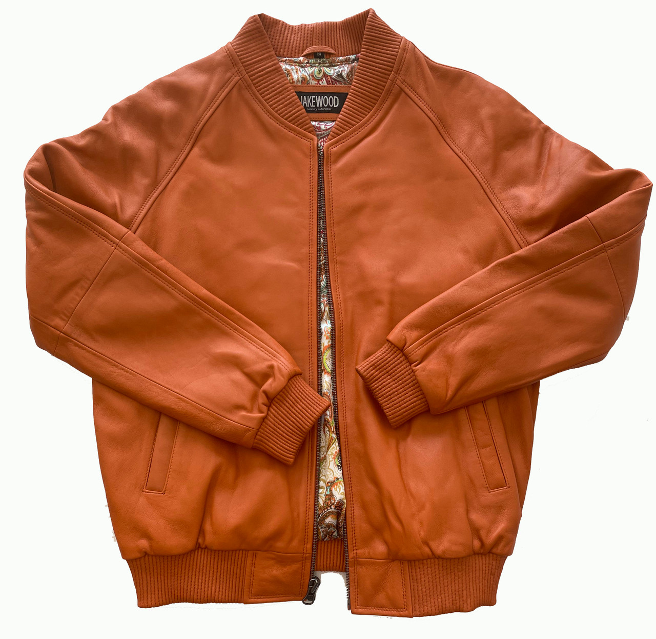 Men's Classic Baseball Leather Jacket [Saddle Brown] – LeatherKloset
