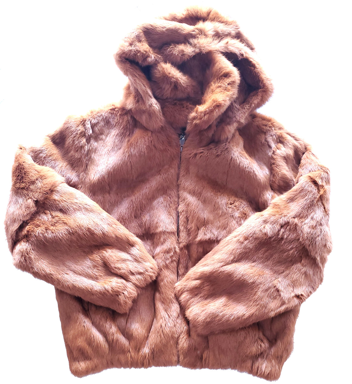 tan fluffy jacket