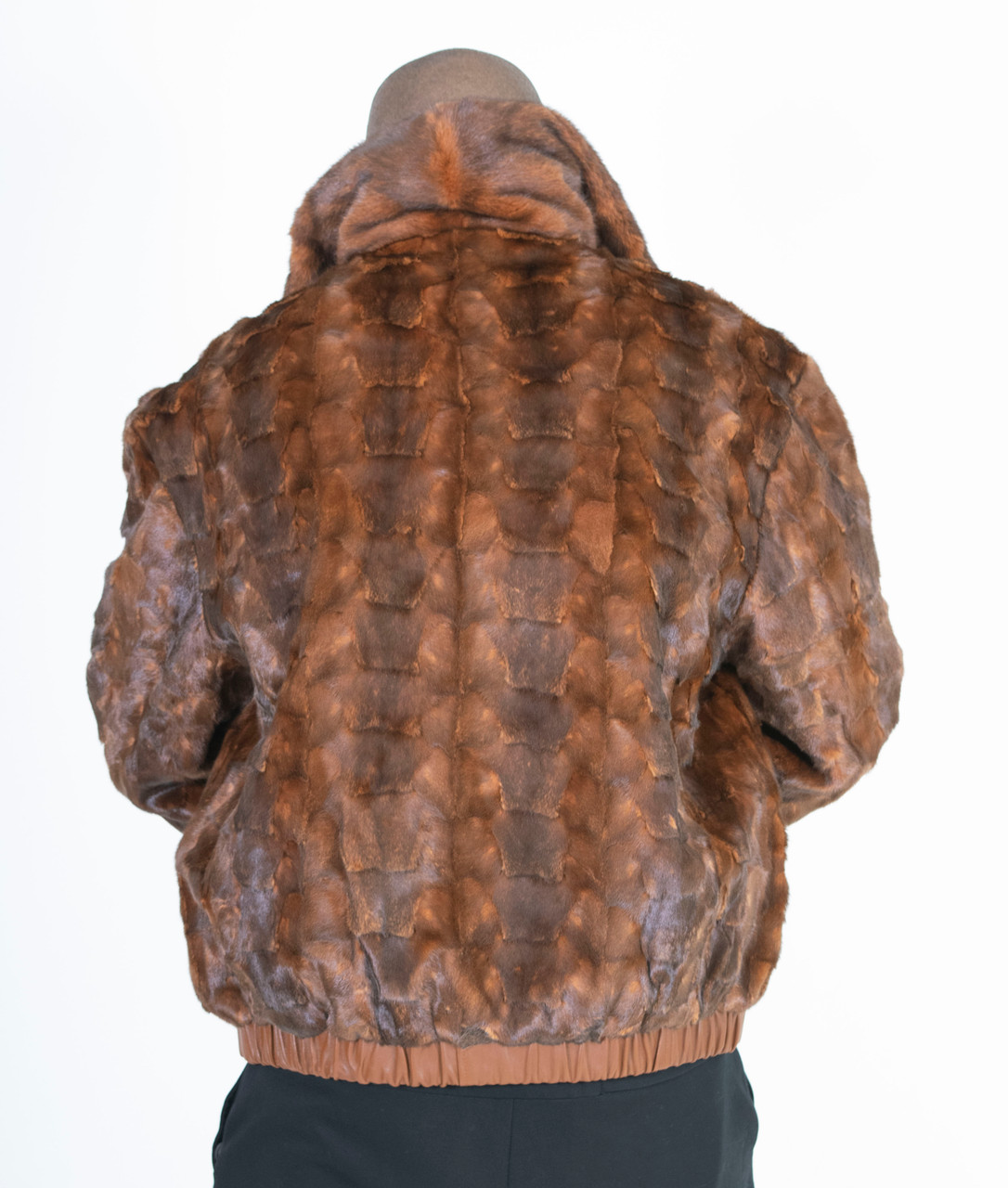 な*え様 80s reversible mink leather bomber Black Reversible Full Skin Mink to Leather Bomber Jacket