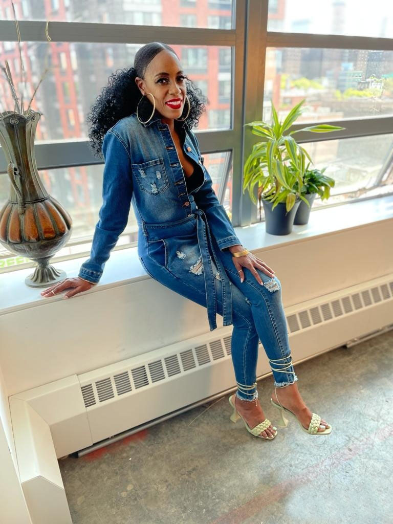 Ladies Denim Distressed Jumpsuit | HipHopCloset.com