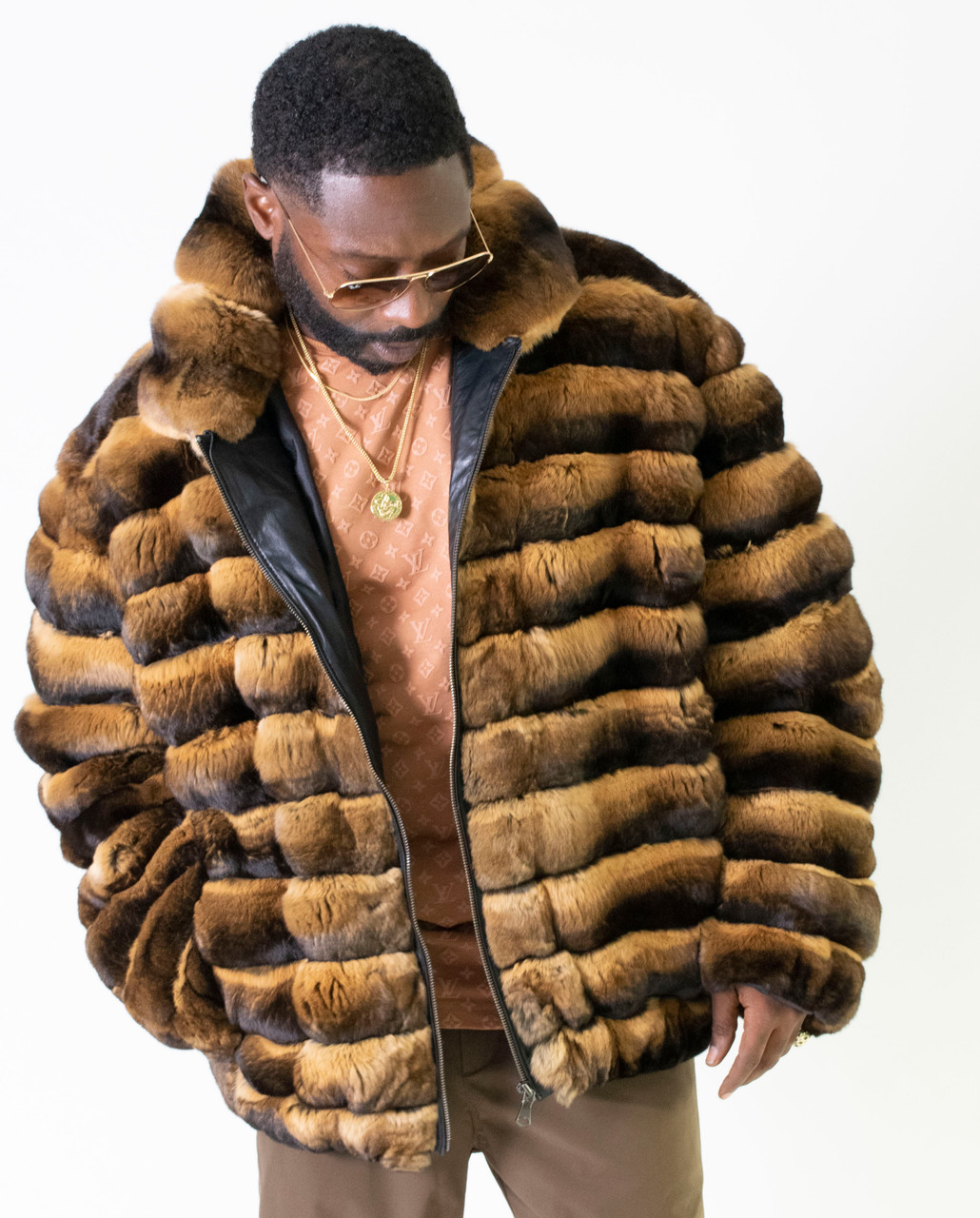 fake chinchilla coat