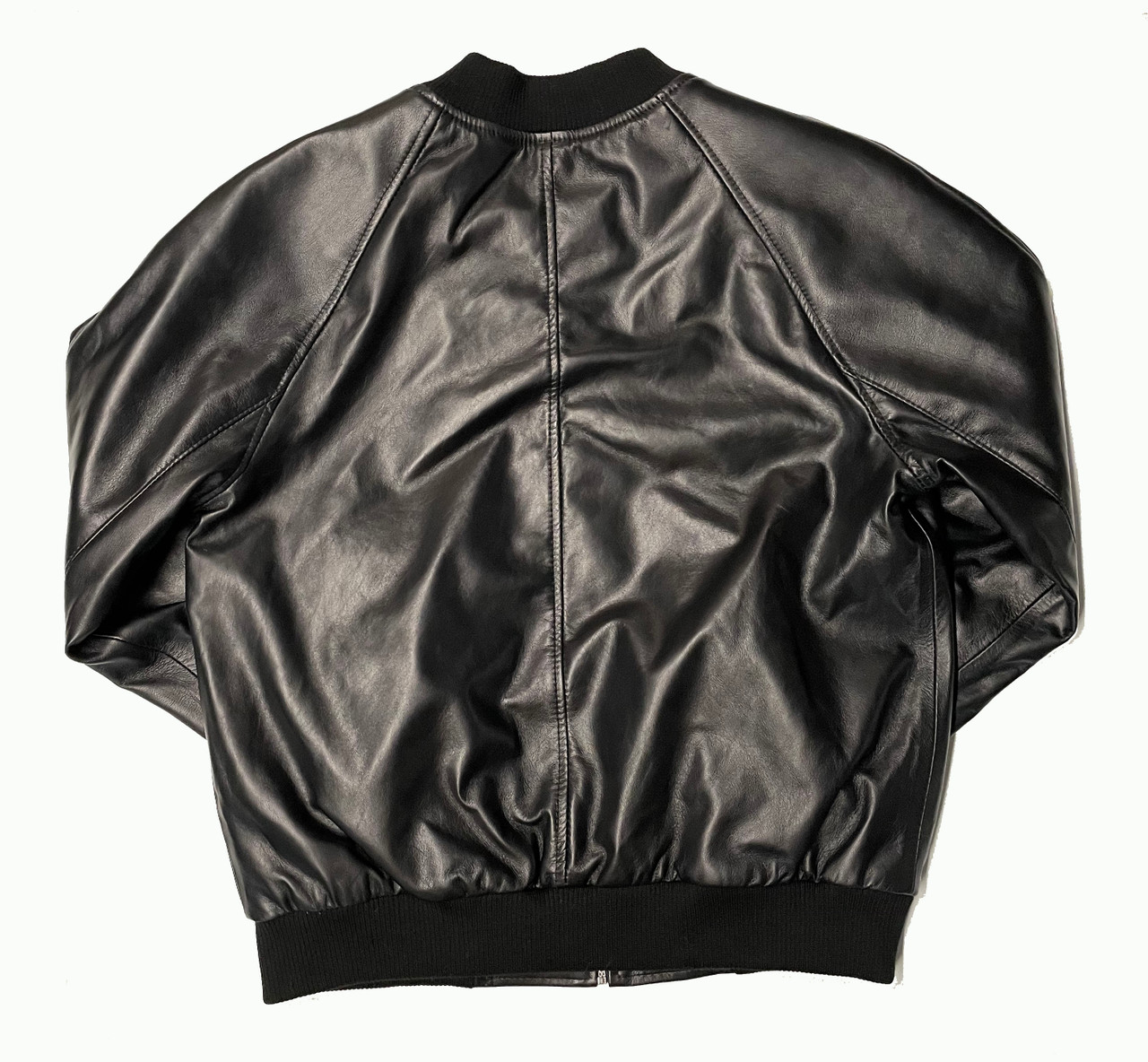 Jakewood Black Butter Soft Varsity Baseball Leather Jacket (XL) | HipHopCloset