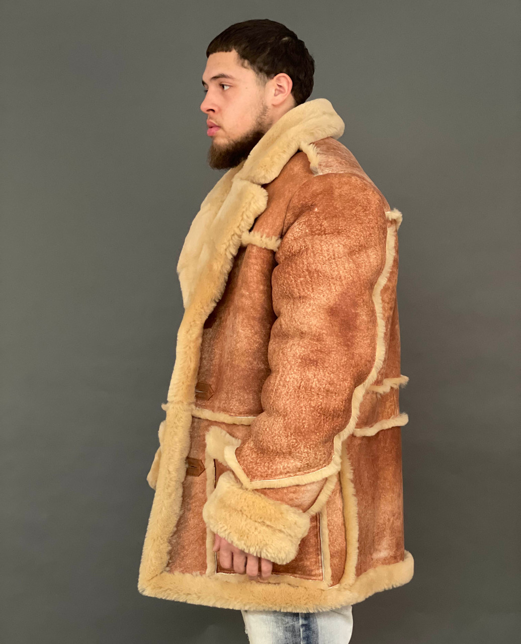 Hip hop sheepskin coat Clearance