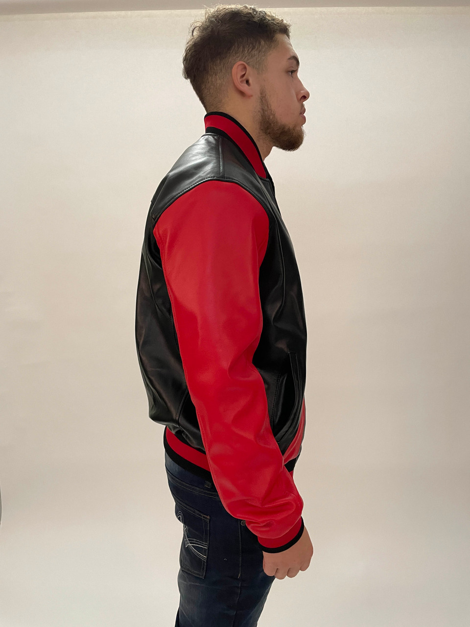 BAIT Baseball Jacket (black / red)