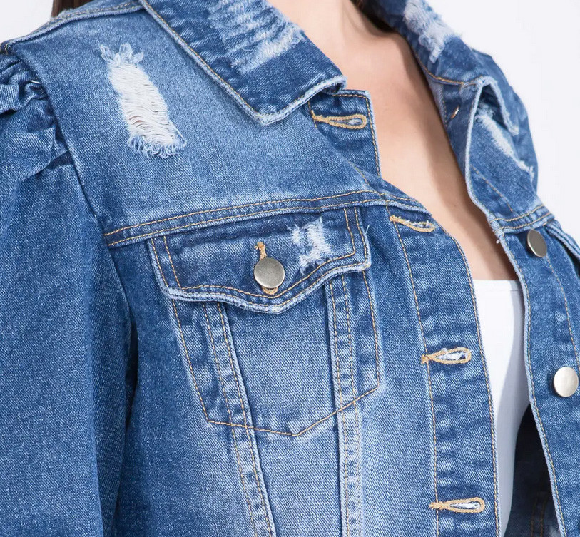 ripped denim vest