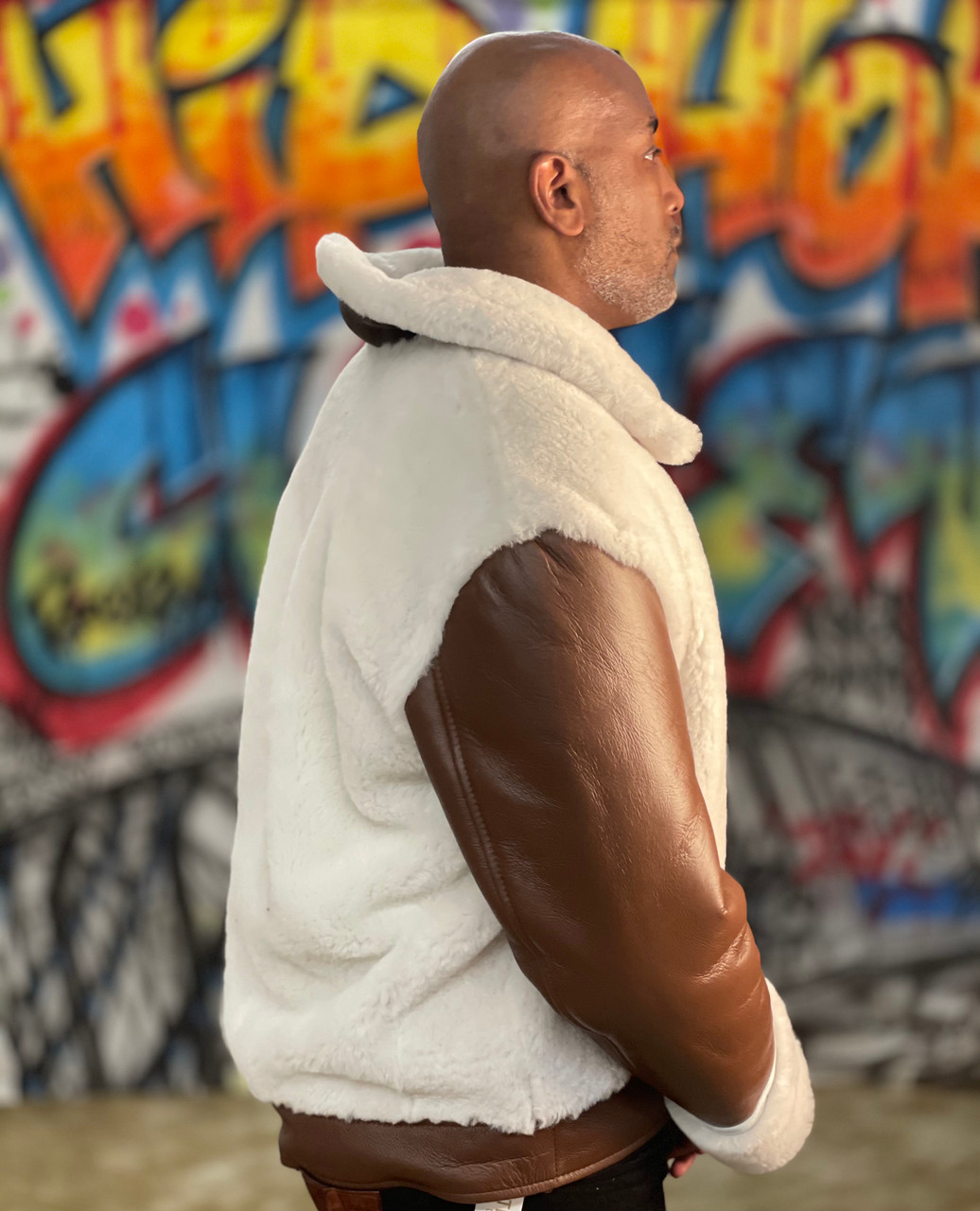 Brown White Inside out Bomber Jacket | HipHopCloset.com