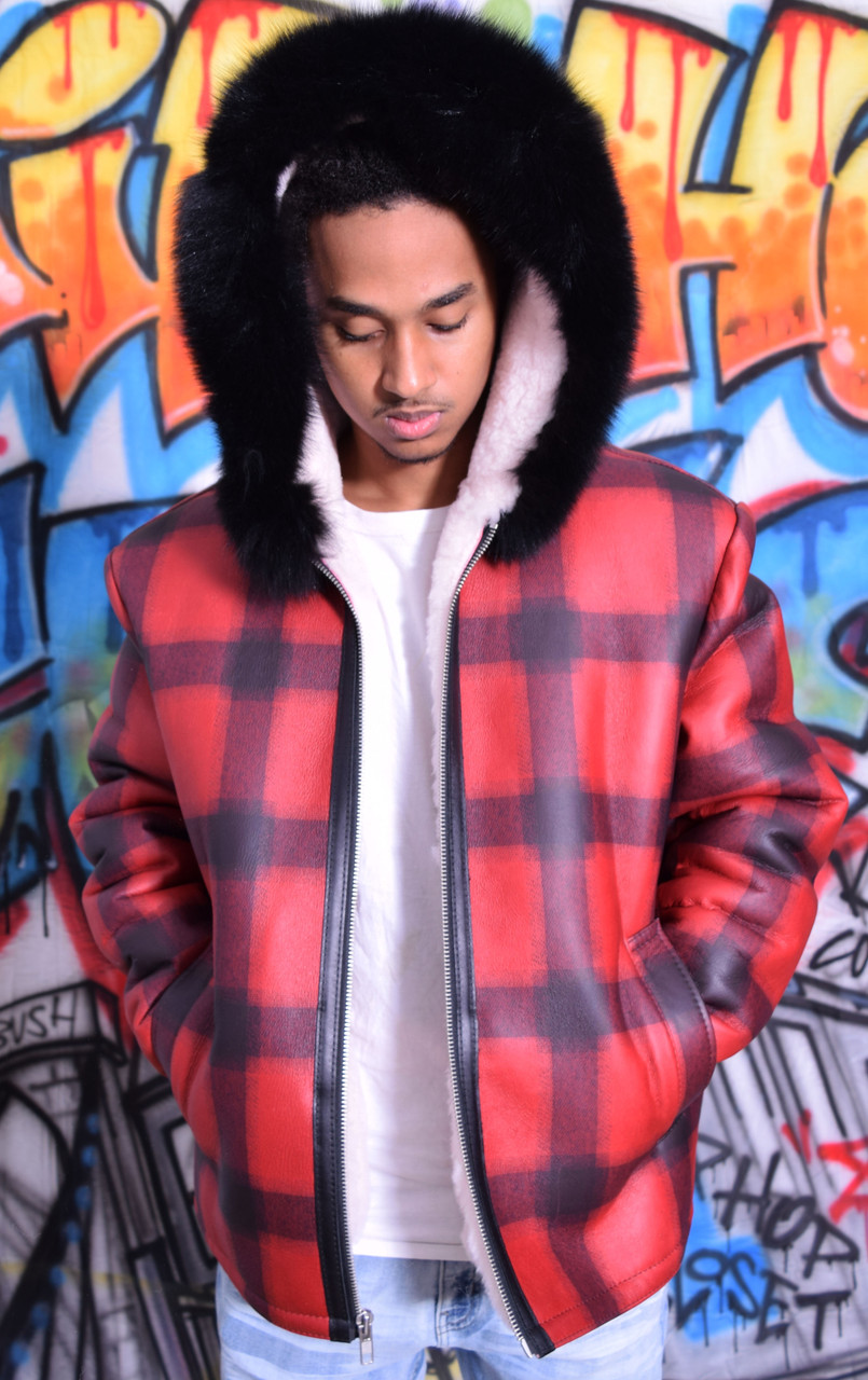 Red and Black Lumberjack print 