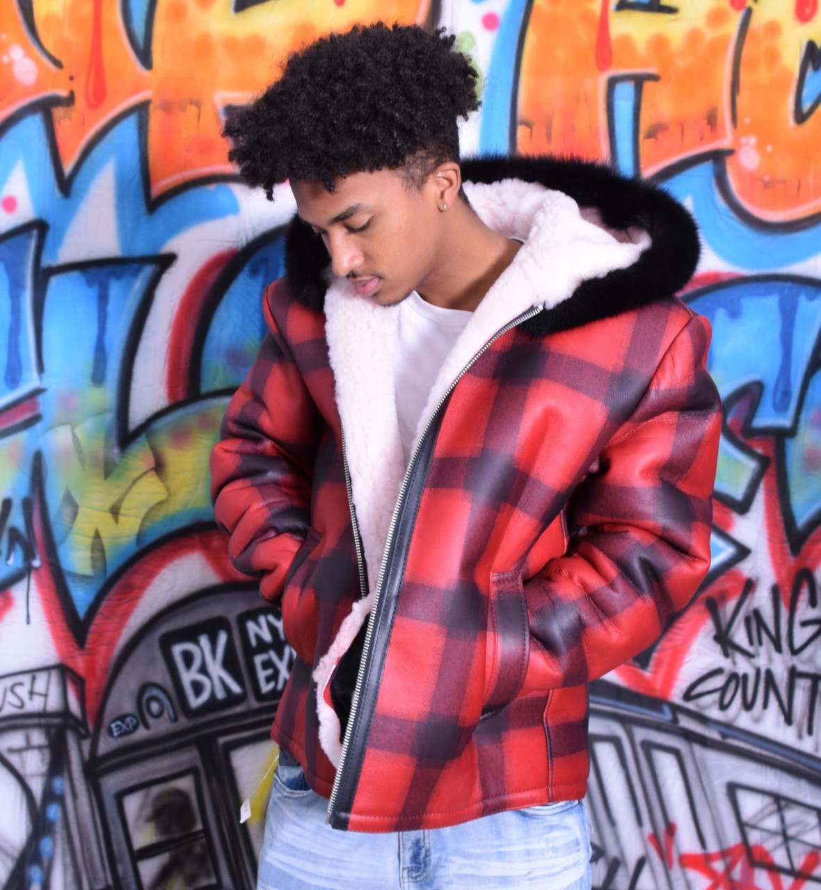 Red and Black Lumberjack print 