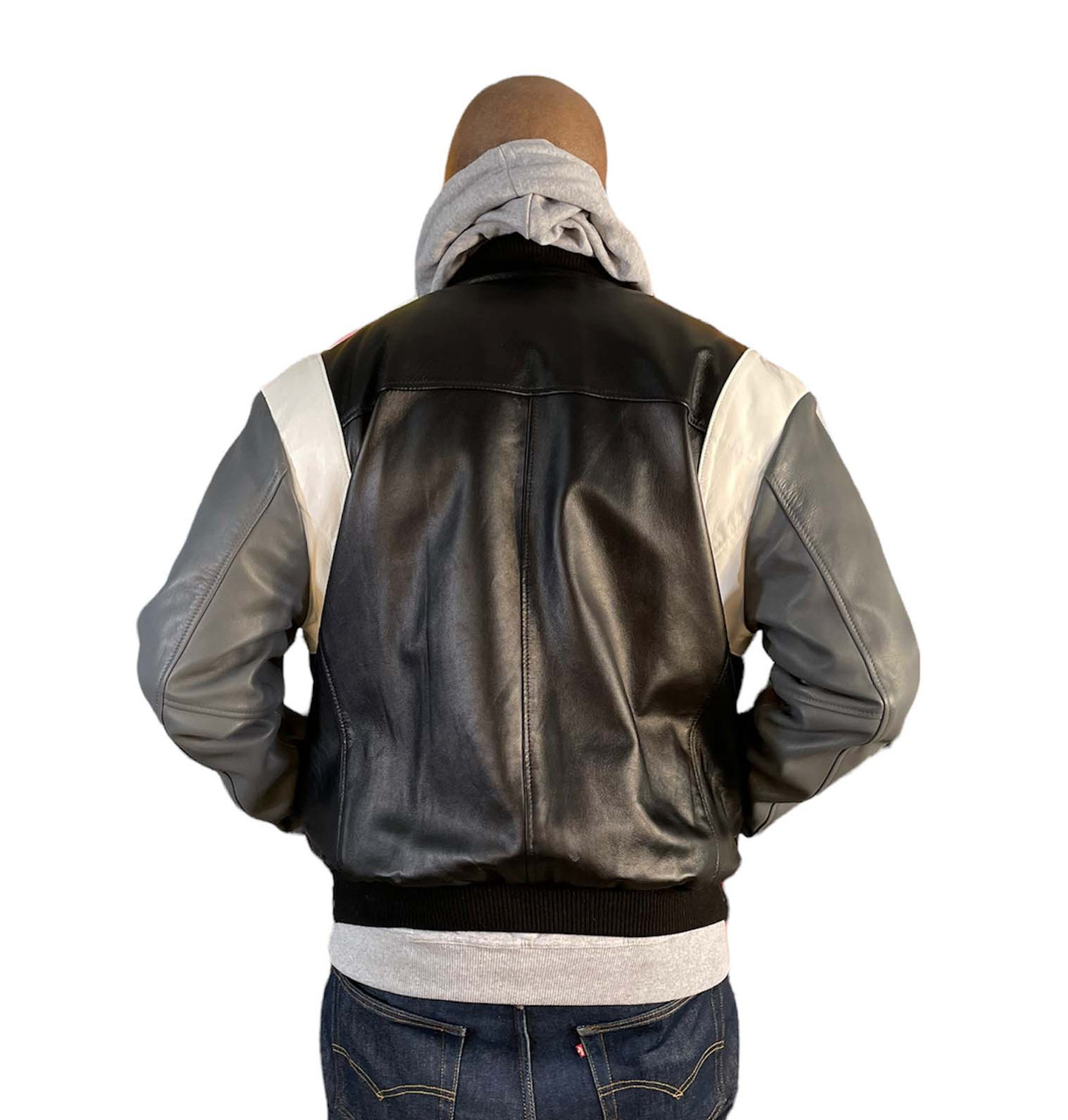 Jakewood Black Butter Soft Varsity Baseball Leather Jacket (XL) | HipHopCloset