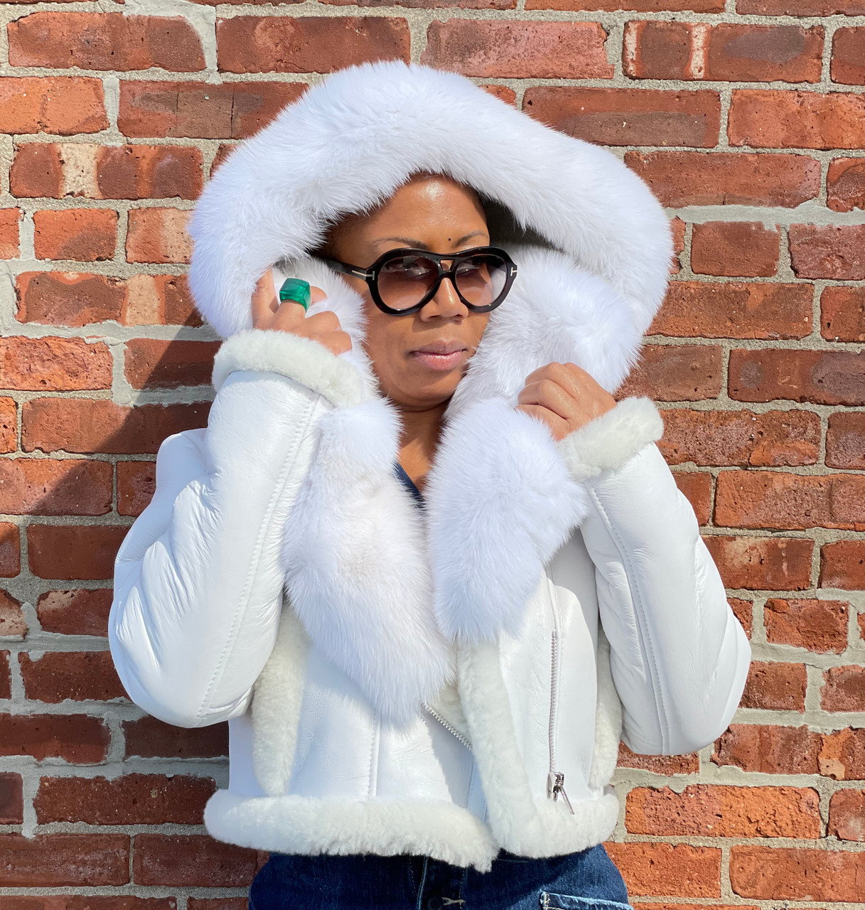 If you were to buy a jacket this winter, make it a white shearling