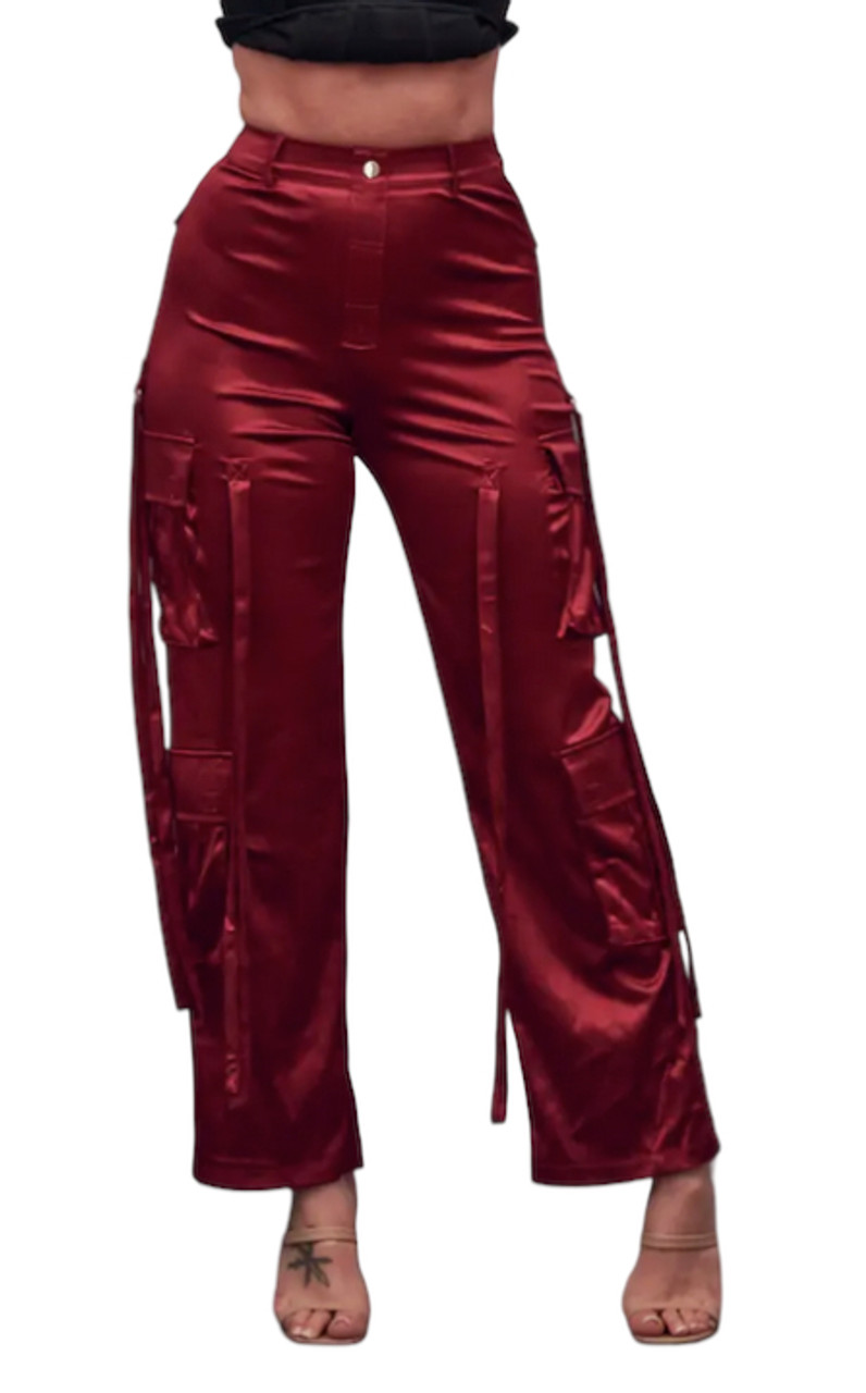 Satin Cargo Pants | HipHopCloset.com