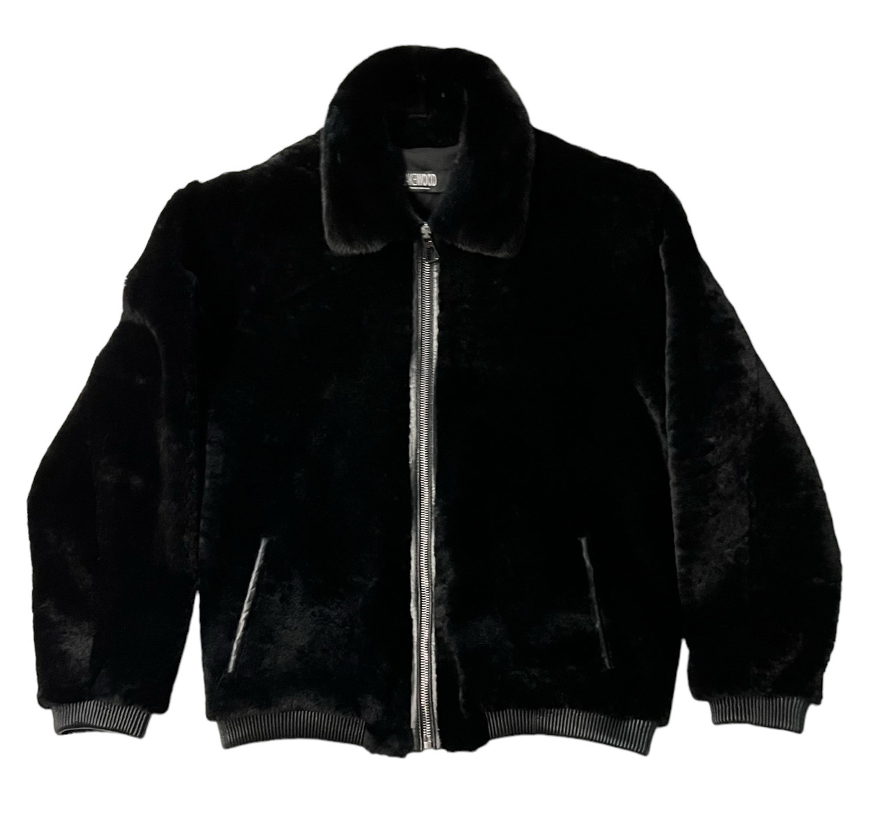 Black Mouton Fur Jacket | HipHopCloset.com