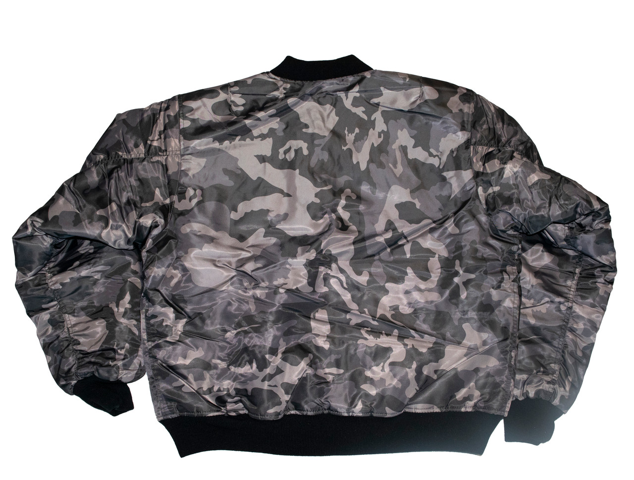 Rothco MA-1 Black Camo Flight Jacket | HipHopCloset.com