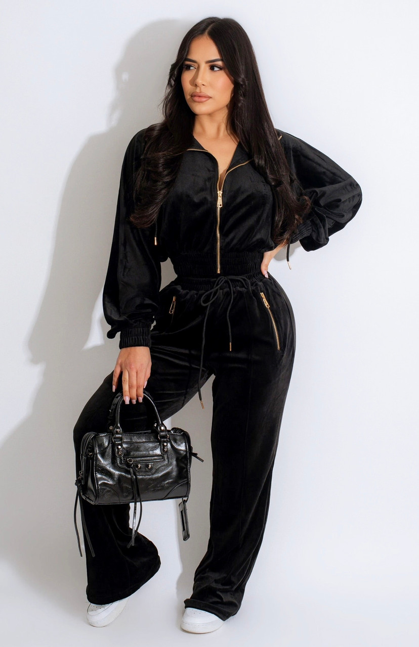 Ladies Tracksuits Velvet Track Suit Women Classic Velour Ladies