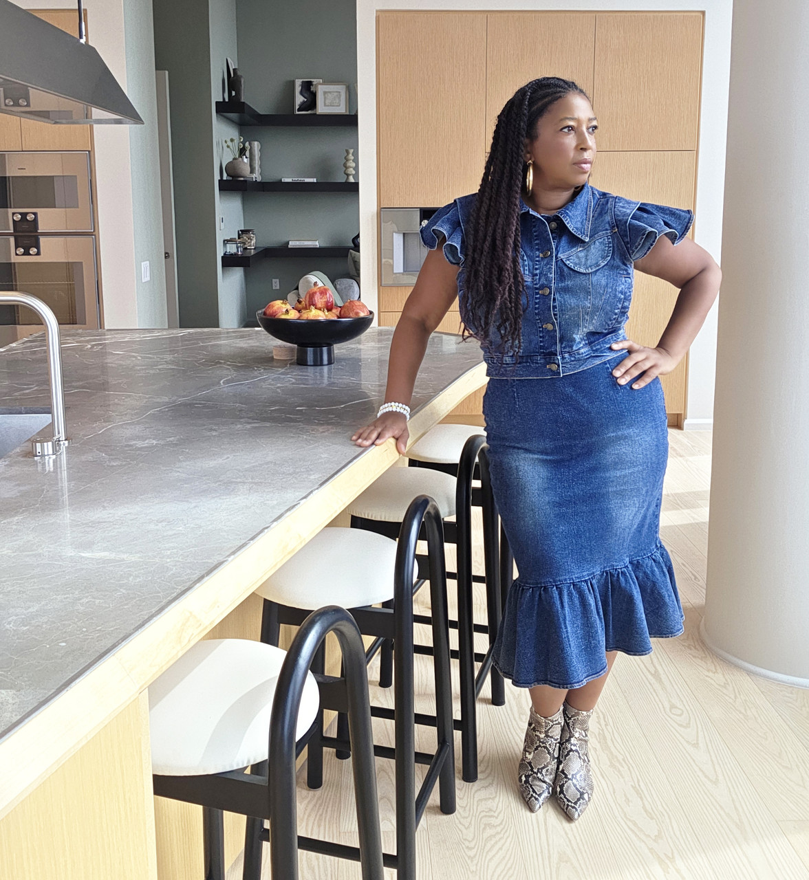 Women's Denim Set | Mermaid Skirt & Jacket