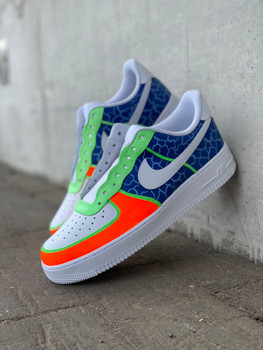 Crackle Custom Hand Painted Air Force One Sneakers 