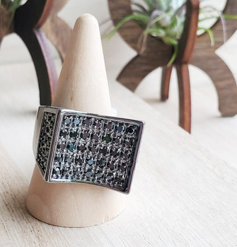 Black Square Stone Ring Black Square Stone Ring