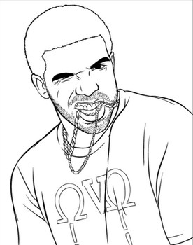 drake rapper coloring pages