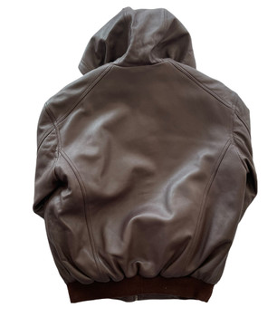 Brown Hooded Butter Soft Leather Jacket 