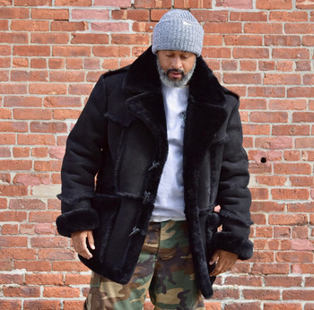 Men Original Sheep Fur Overcoat Hip Hop Long Winter New Male Warm