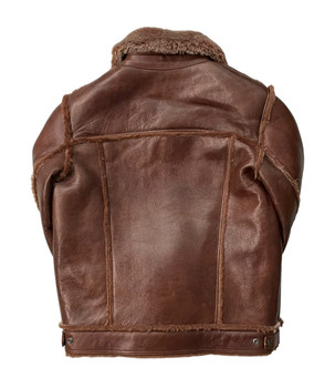 Brown Sheepskin Trucker Jacket