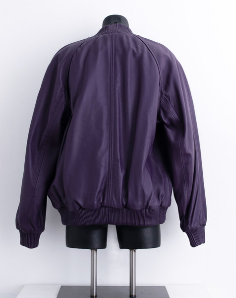 mens purple leather baseball jacket for winter