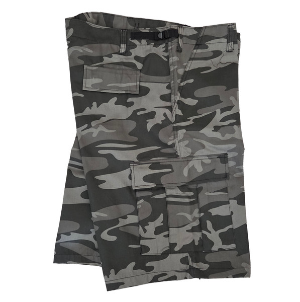Rothco Black Camo BDU Short Side view