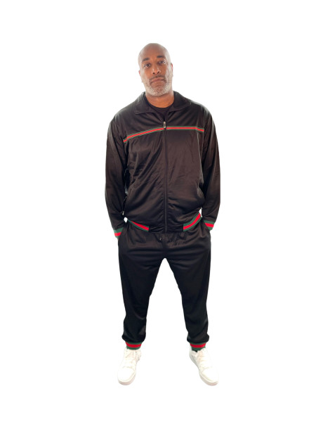 Red and green Striped Poly Track Set 