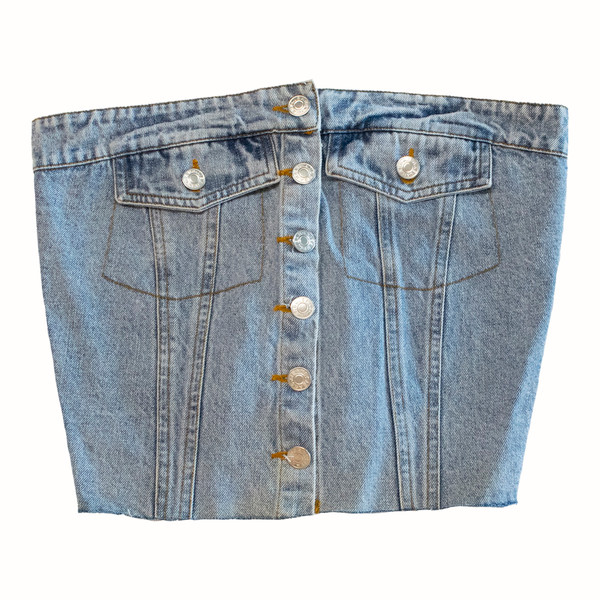 Denim Corset lay flat