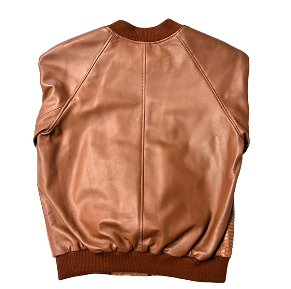 Python front Leather Jacket | HipHopCloset.com