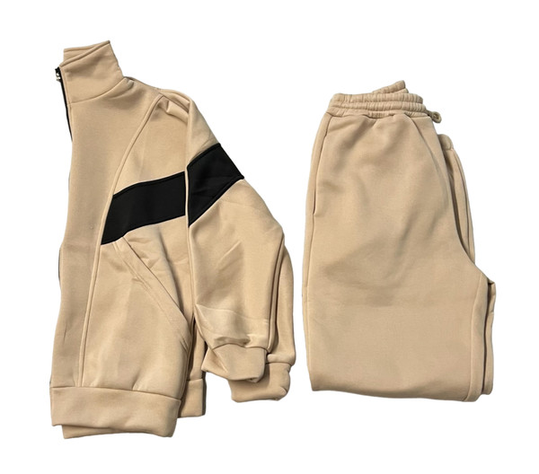 Tan and Black Ladies Track Suit 