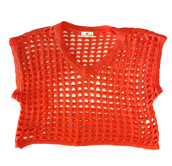 Crochet Woven Knit Top