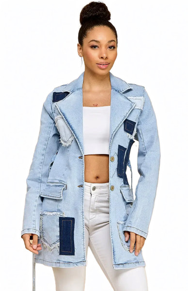 Denim Patchwork Jacket