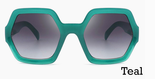 Frame Game Heavy teal oversized unisex sunglasses