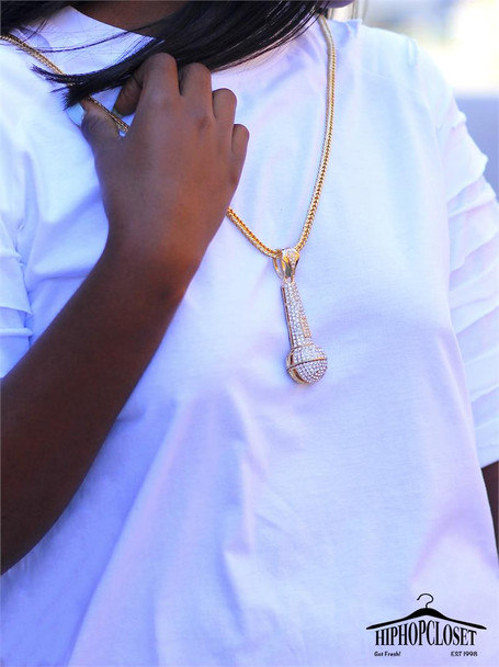 Gold Icey Mic Chain