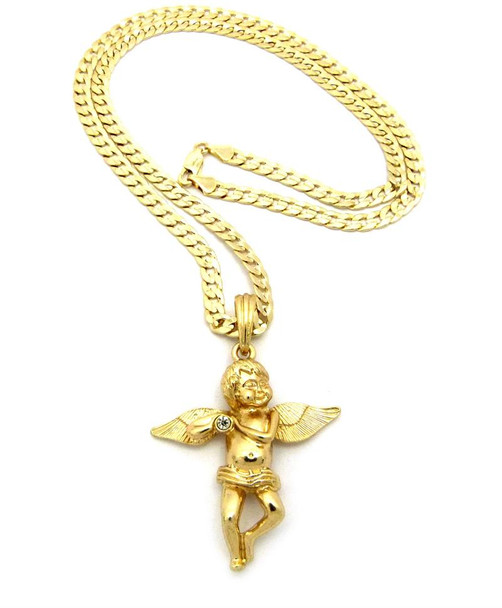 Single Cherub Gold Chain