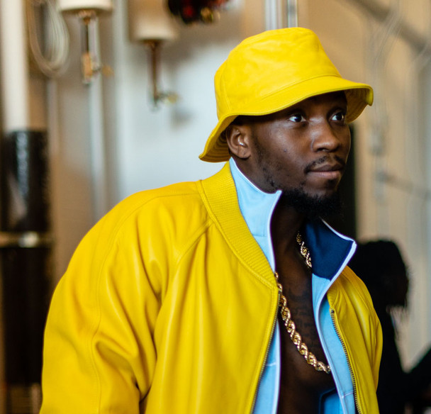 Mens leather bucket hat Clearance