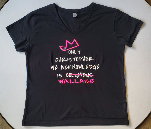 Christopher Wallace Ladies V Neck Tee Shirt 