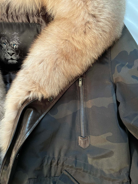triomphe fur lined coat